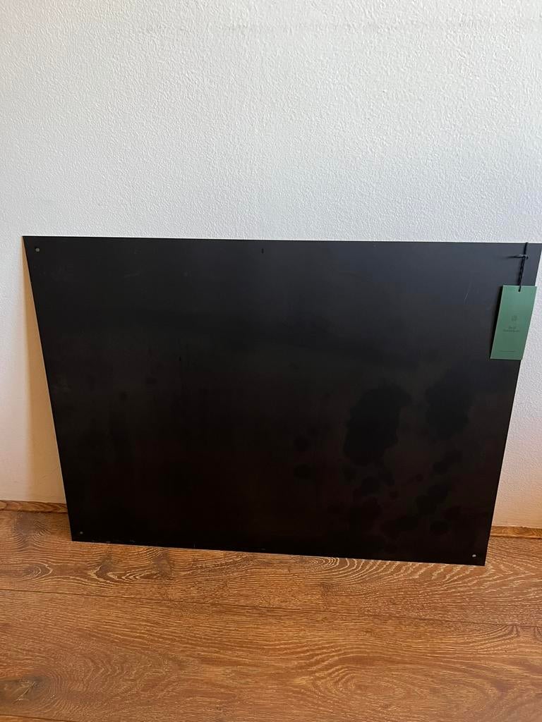 Zwart metalen magneetbord. Nog nooit gebruikt, Huis en Inrichting, Woonaccessoires | Memoborden, Ophalen, Nieuw, Overige typen