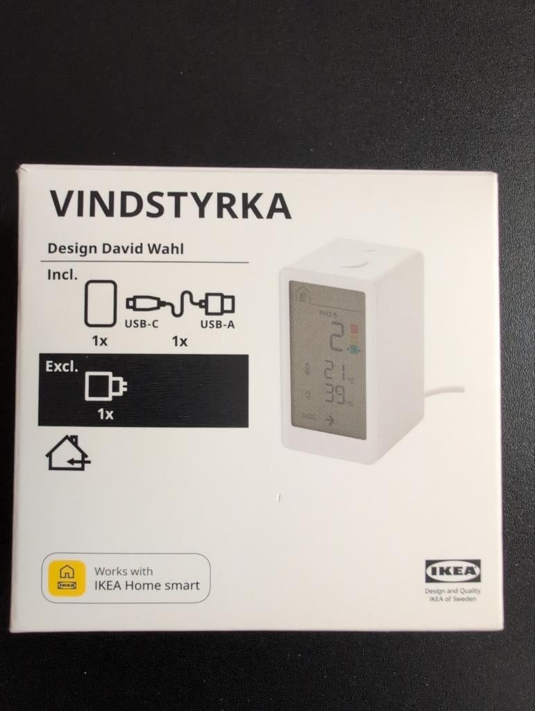 IKEA VINDSTYRKA Slimme Luchtkwaliteitsensor, Ophalen of Verzenden