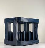 Duits design seventies look kobaltblauwe flessen krat, Gebruikt, ., Ophalen of Verzenden, .