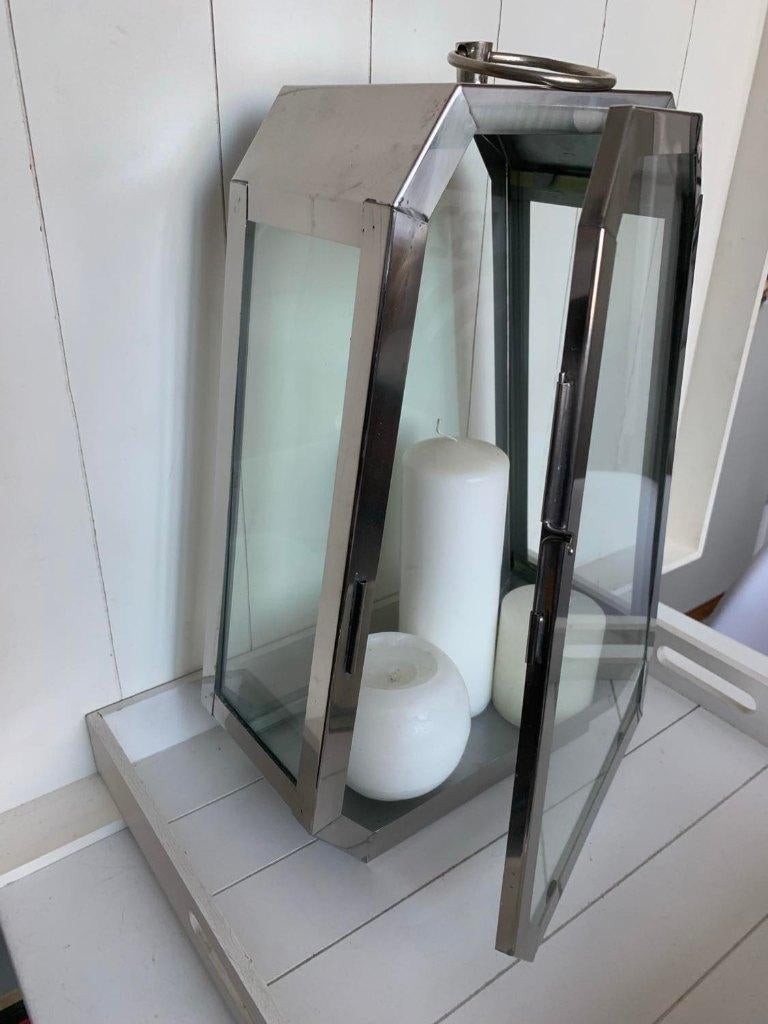 Windlicht groot, Huis en Inrichting, Ophalen of Verzenden, Zo goed als nieuw, Hout, 75 cm of meer