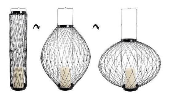 Buigbare draad lantaarn met led kaars voor binnen / buiten, Huis en Inrichting, Woonaccessoires | Kandelaars en Kaarsen, Ophalen