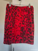 ️ Rode rok met panterprint – echte eyecatcher! ️, Kleding | Dames, Rokken, Ophalen of Verzenden, Maat 36 (S), Boven de knie, Rood
