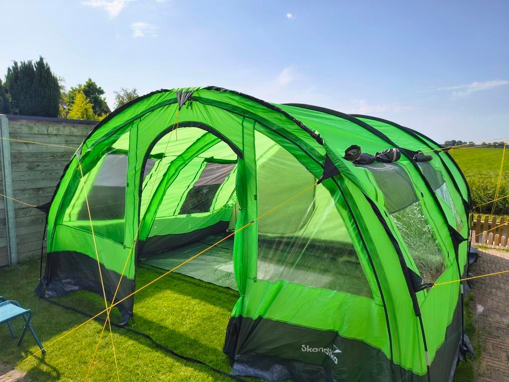 Ruime Skandika tunneltent voor 6 personen, Caravans en Kamperen, Ophalen of Verzenden, Gebruikt