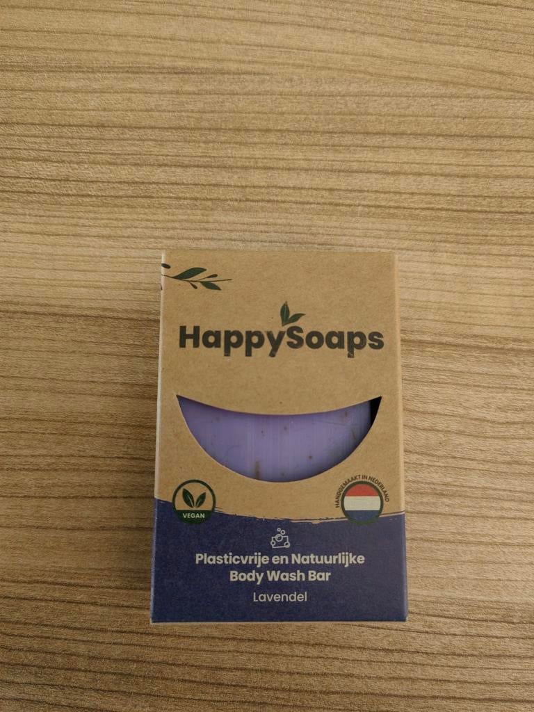 Happy Soaps body wash bar lavendel, Ophalen of Verzenden, Nieuw, Bad & Douche