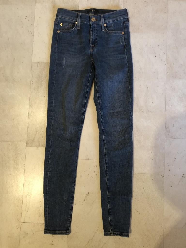 V) BR23 blauwe jeans 7 for all mankind maat 25 XS/S NIEUW, Nieuw, W27 (confectie 34) of kleiner, 7 for all mankind, Verzenden