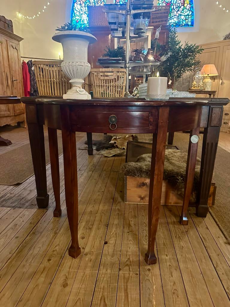 Houten bijzettafel met lade voor een landelijk stijl, Minder dan 55 cm, Gebruikt, -, -