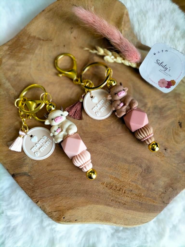 Nieuw Cadeautje • Sleutelhanger• - Mama en mini, Verzamelen, Sleutelhangers, Dier of Natuur, Nieuw, Ophalen of Verzenden, Saluty's kinder- en kraamcadeaus