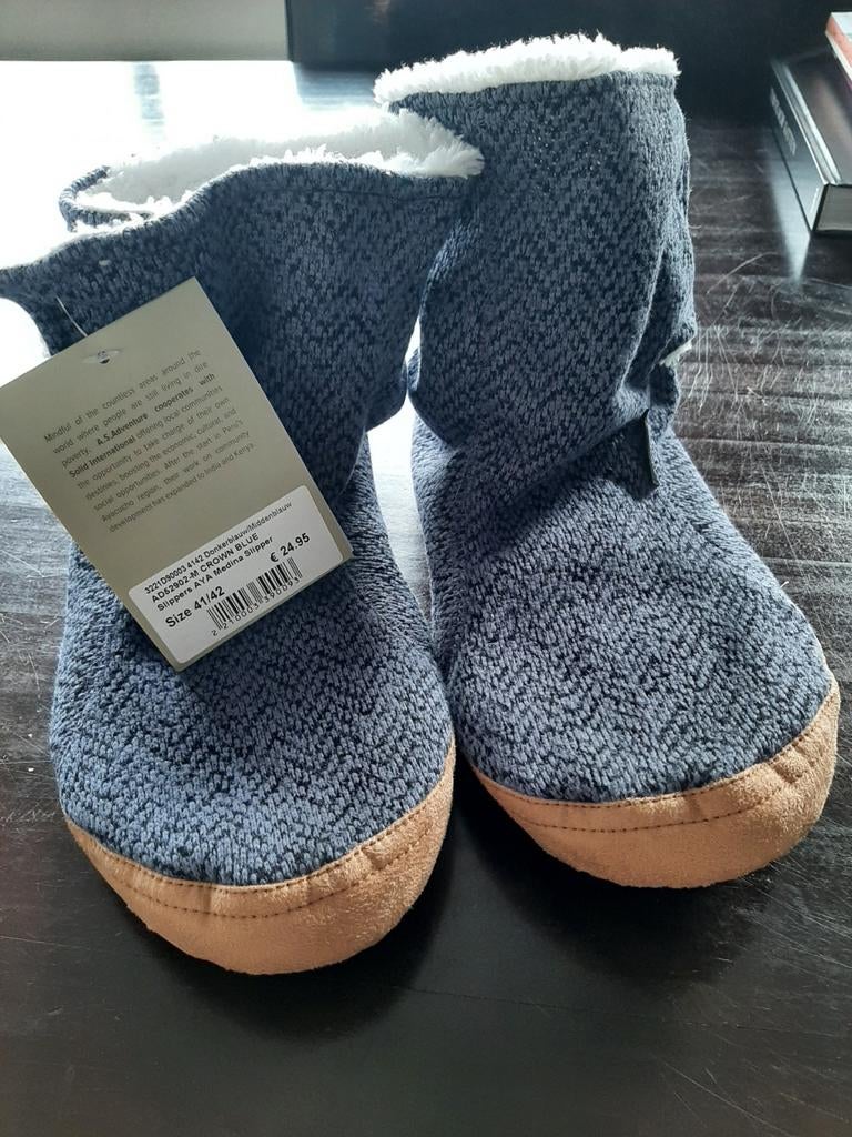 Ayacucho pantoffels maat 41/ 42 blauw NIEUW Medina Slipper, Ophalen, Nieuw, Blauw, Pantoffels of Sloffen