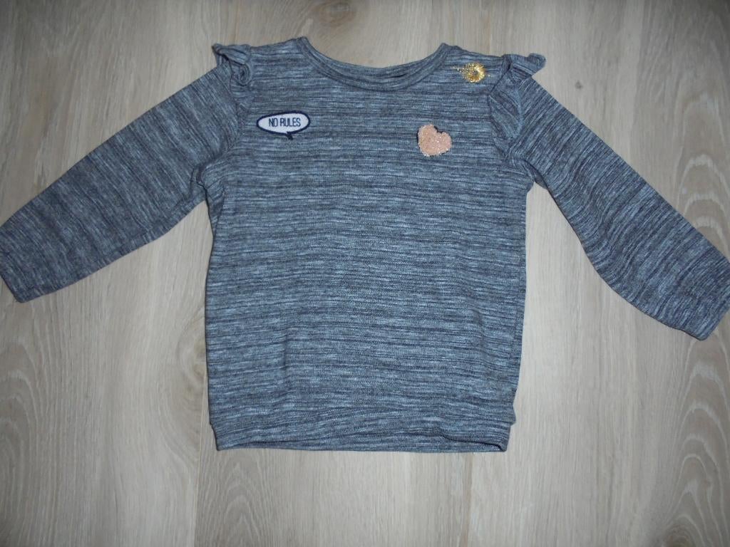 Grijs gemeleerd truitje NAME IT, Kinderen en Baby's, Kinderkleding | Maat 92, Meisje, Trui of Vest, Ophalen of Verzenden, Zo goed als nieuw
