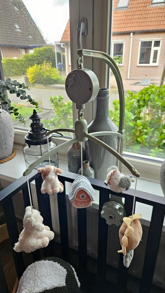 Little dutch muziekmobiel farm, mintgreen, Kinderen en Baby's, Ophalen of Verzenden, Zo goed als nieuw, Rond