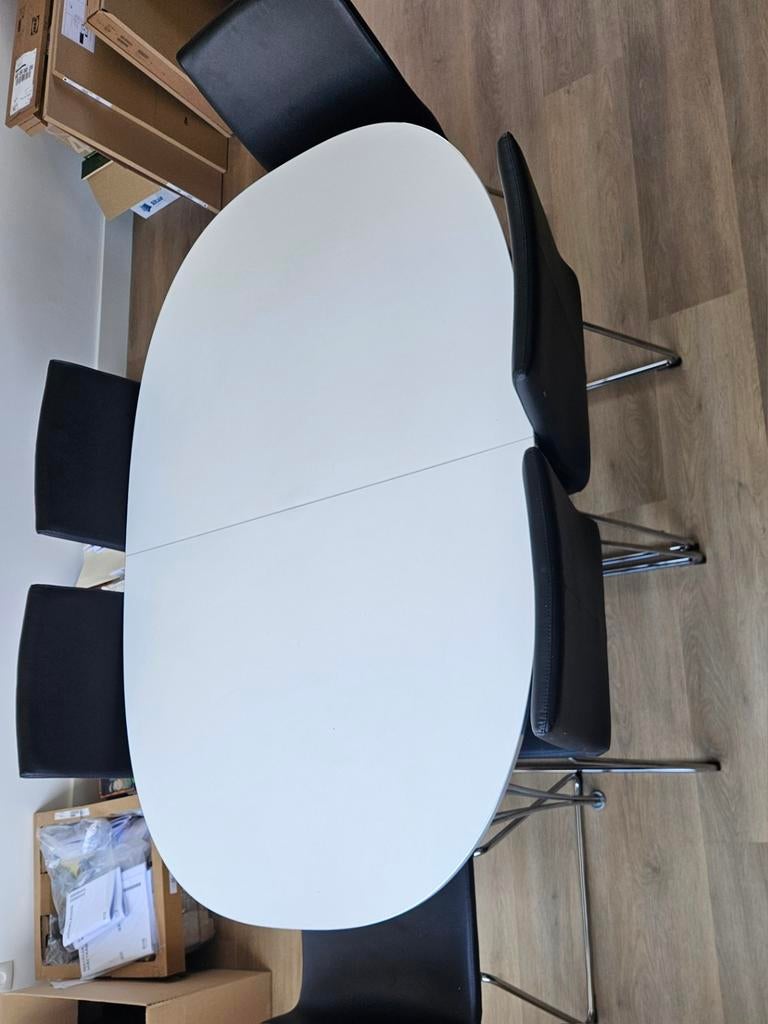 Fritz Hansen superellipse eettafel (uitschuifbaar), Ophalen, Gebruikt, Vijf personen of meer, Deens modern design