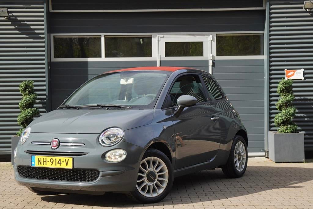 Fiat 500 C 1.2 Popstar AIRCO LM VELGEN NARDO GREY, Auto's, Fiat, Stof, Gebruikt, 4 cilinders, Cabriolet