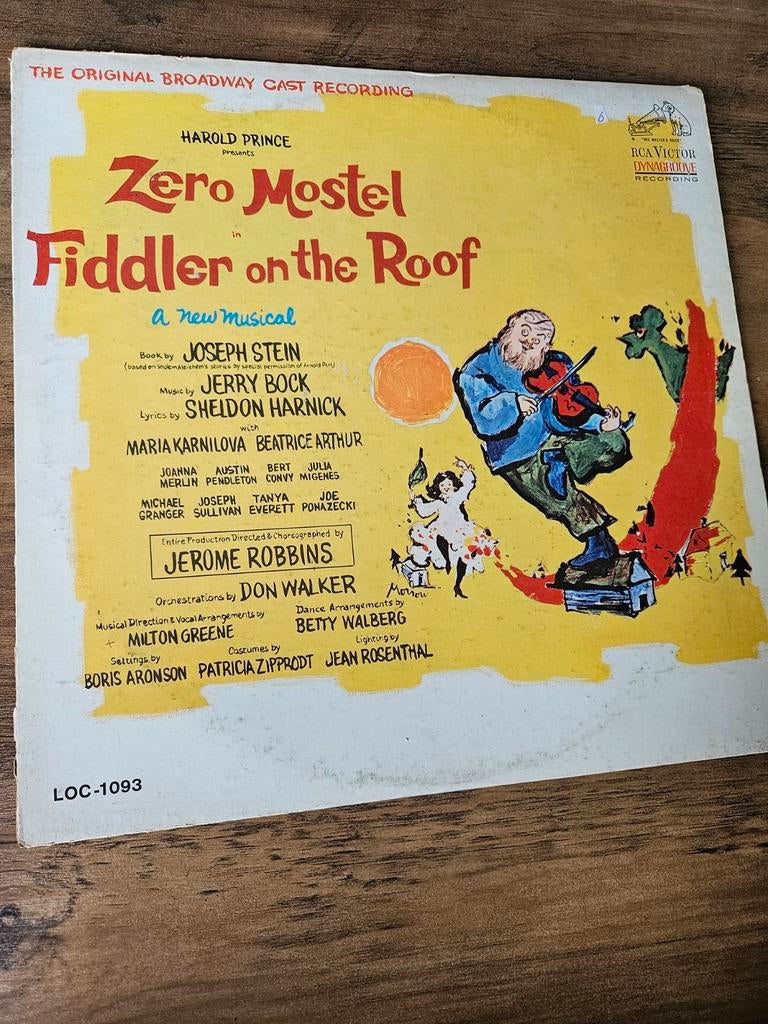 Fiddler on the Roof - Originele Broadway Cast LP, Ophalen of Verzenden, Gebruikt, 12 inch