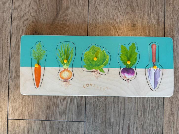 Lovevery groentepuzzel, Kinderen en Baby's, Speelgoed | Educatief en Creatief, Gebruikt, Puzzelen, Ophalen of Verzenden