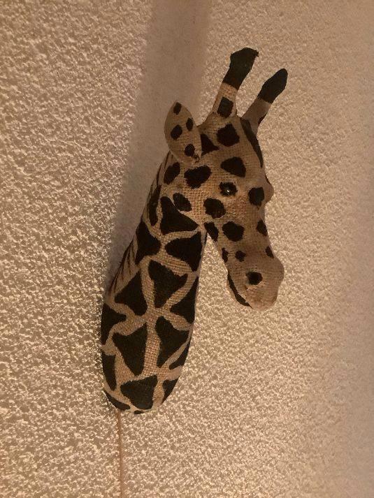 Clayre & Eef beeld giraffe wanddecoratie decoratieve figuur, Huis en Inrichting, Woonaccessoires | Wanddecoraties, Zo goed als nieuw
