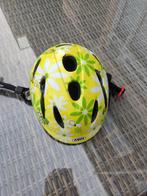 Leuke gele kinderfietshelm met bloemetjes en lieveheersbeest, Fietsen en Brommers, Gebruikt, Jongen of Meisje, Overige maten, Ophalen of Verzenden