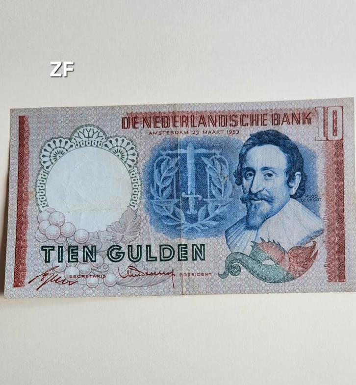 10 Gulden INVULSERIE met 2 letters., Postzegels en Munten, Bankbiljetten | Nederland, Los biljet, 10 gulden, Ophalen of Verzenden