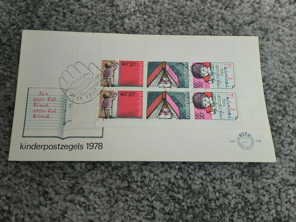 Fdc Kinderpostzegels 1978, Postzegels en Munten, Postzegels | Eerstedagenveloppen, Ophalen of Verzenden, Onbeschreven, Nederland