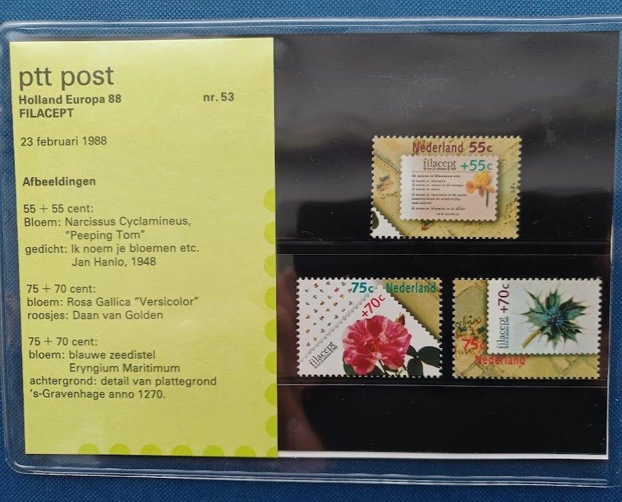 Postzegelmapjeapje 53 - Holland Europa 88 FILACEPT, Verzenden, Na 1940, Postfris