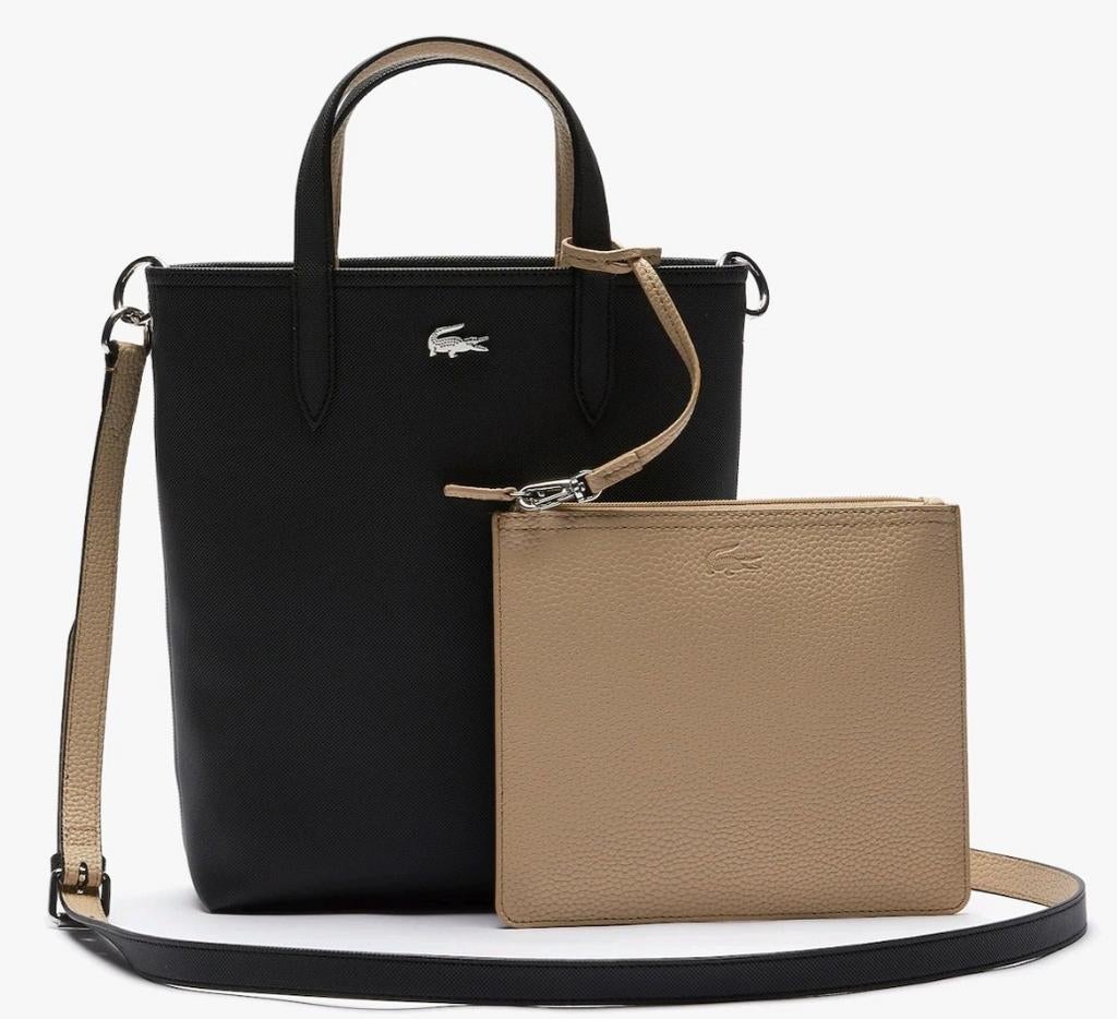 Lacoste Ana Shopper & Schoudertas Set, Sieraden, Tassen en Uiterlijk, Tassen | Damestassen, Verzenden, Nieuw, Zwart, Shopper