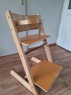 Stokke tripp trapp met beugel en leertje, Kinderen en Baby's, Kinderstoelen, Ophalen, Gebruikt, Meegroeistoel
