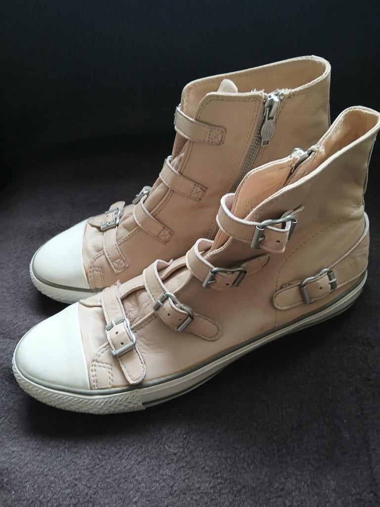 Sneakers Ash Wedge hoog met riempjes ZGAN., Kleding | Dames, Beige, Ophalen of Verzenden, Ash Wedge, Sneakers of Gympen