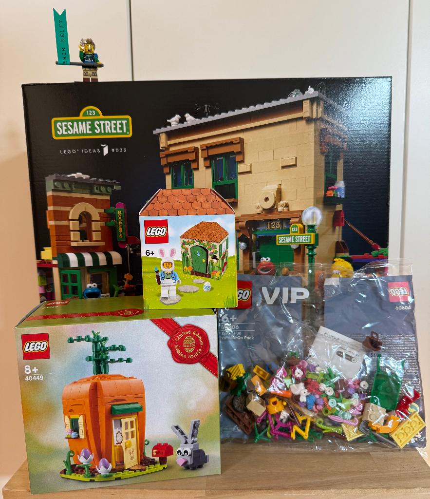 LEGO 21324 | Sesamstraat | NEW + 3 gratis Pasen setjes, Ophalen, Nieuw, Complete set, Lego