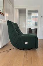 Donkergroene velours vintage fateuil (togo look a like), Ophalen, Minder dan 75 cm, Mid century, retro, japandi, Zo goed als nieuw