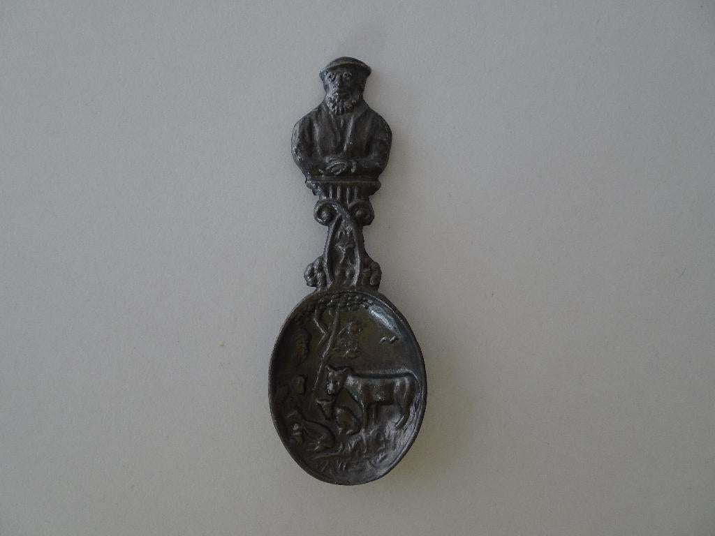 Tinnen lepel sierlepel Leerdam, Ophalen of Verzenden