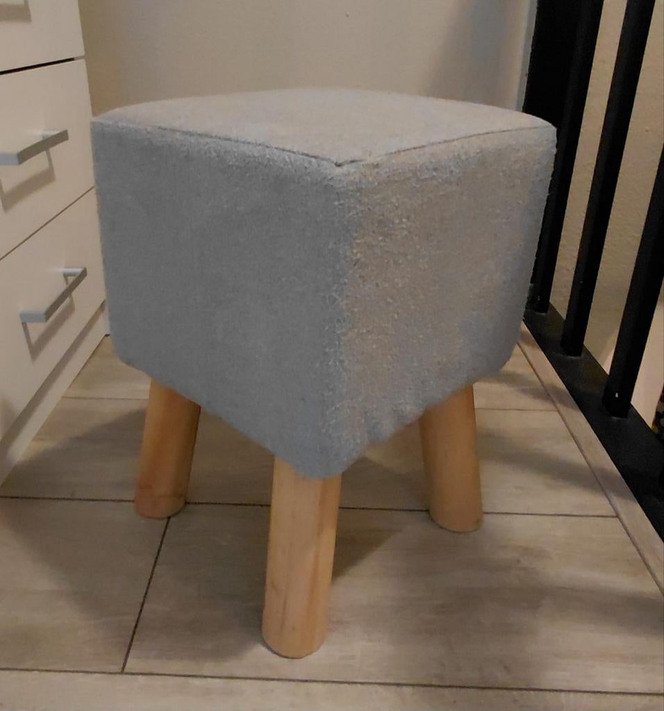 Grijs Krukje, Minder dan 50 cm, Gebruikt, Minder dan 50 cm, Ophalen of Verzenden