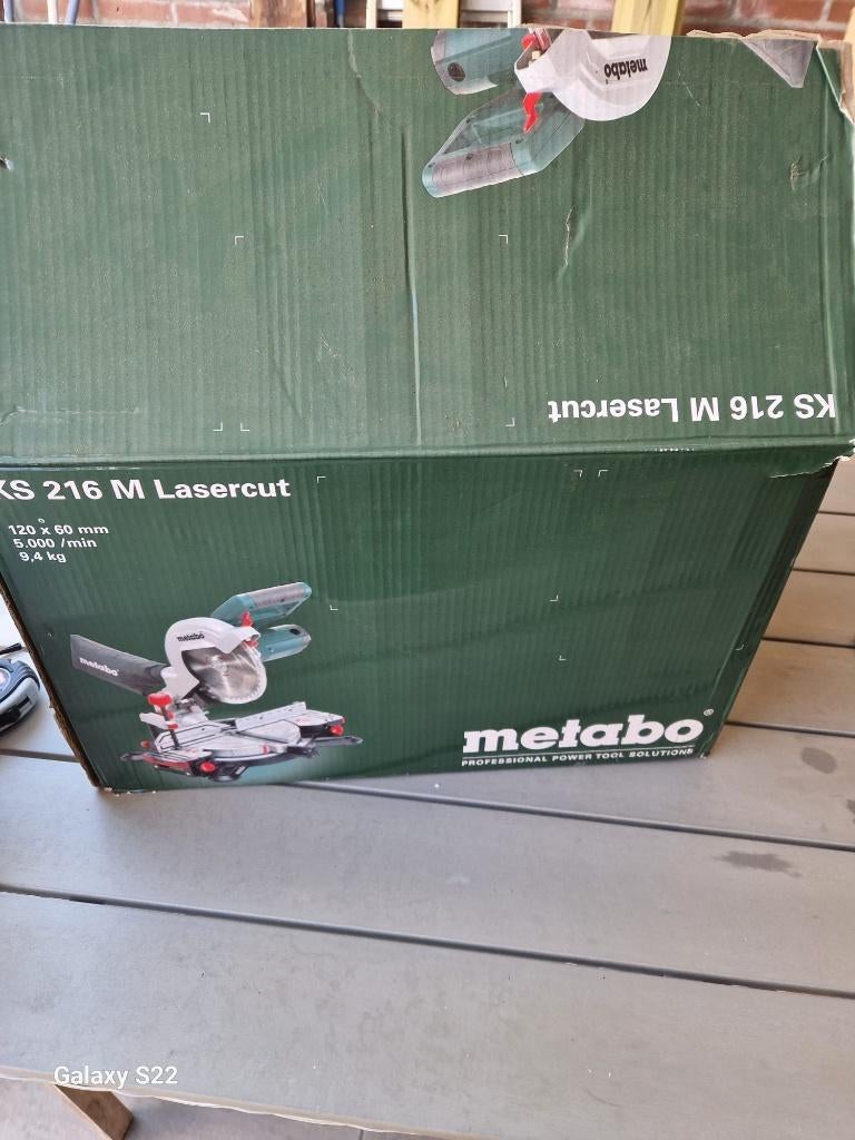 Metabo Afkortzaag Ks216 M, Doe-het-zelf en Verbouw, Nieuw, Ophalen of Verzenden, Afkortzaag, 30 tot 70 mm