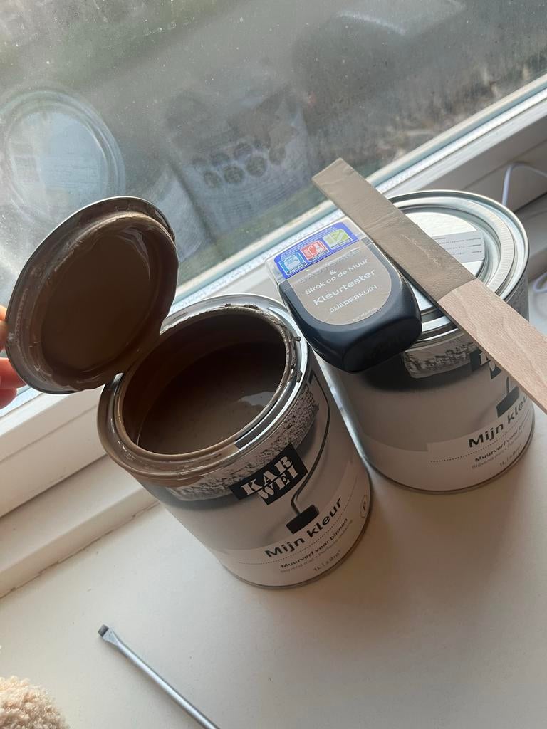 Karwei Flexa Muurverf Suède Bruin - Nieuw en Zo goed als nie, Ophalen, Bruin, Minder dan 5 liter, Verf