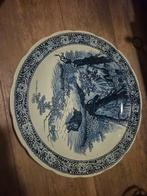 Groot Boch Delfts Blauw Bord met Everzwijn, Antiek en Kunst, Ophalen of Verzenden