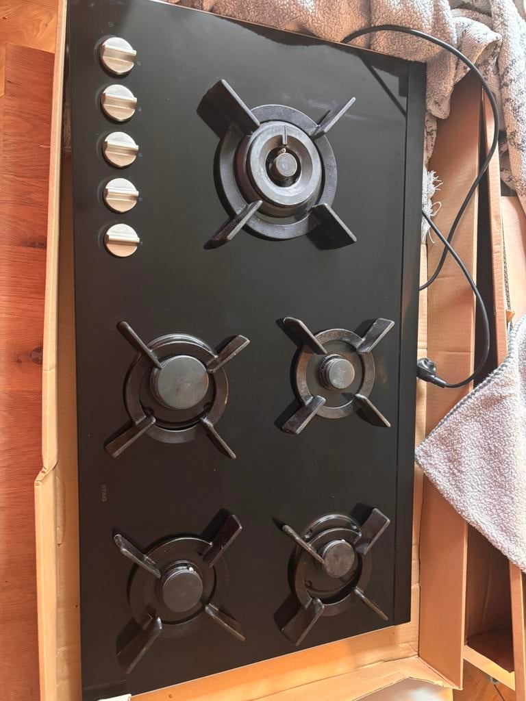 Atag gas op glas kookplaat, Witgoed en Apparatuur, Kookplaten, Ophalen, Gebruikt, Inbouw, Gas