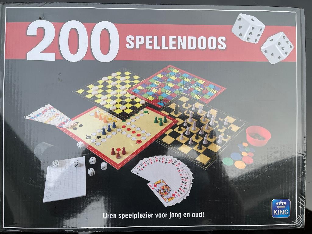 "200 Spellendoos" Grote Doos met 200 verschillende Spellen, Ophalen of Verzenden, Nieuw