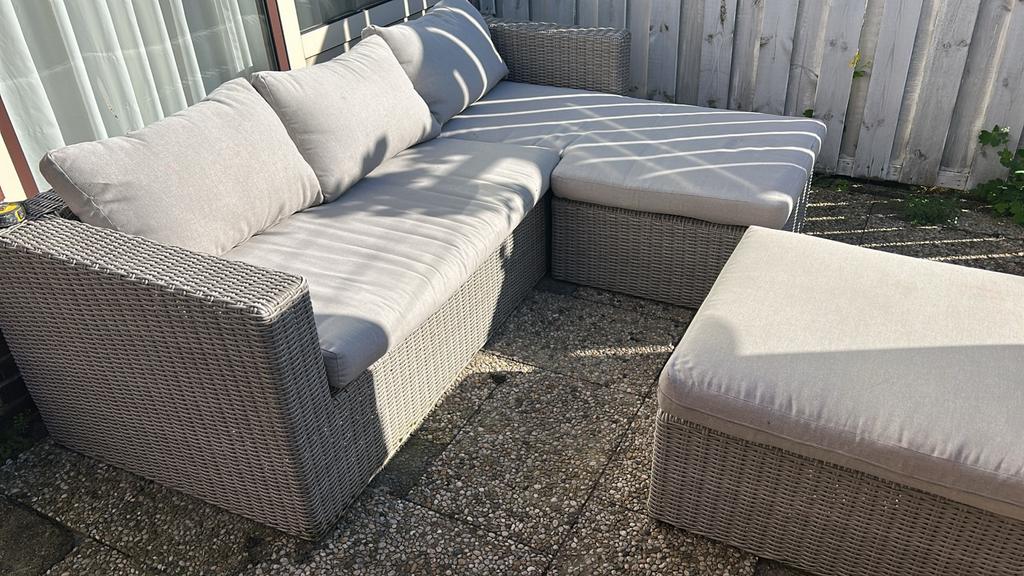 Sediamo Buiten Loungeset met afneembare kussenhoezen, Ophalen, 4 zitplaatsen, Kunststof, Gebruikt