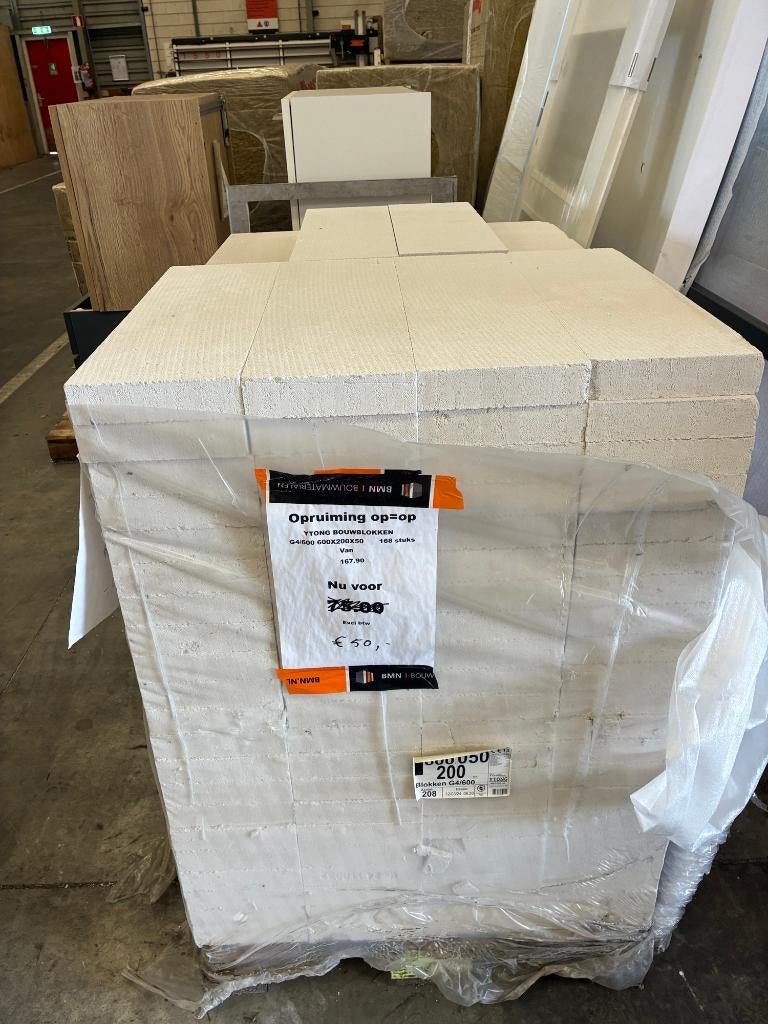 Ytong blokken50mm, Ophalen, Nieuw, Bakstenen