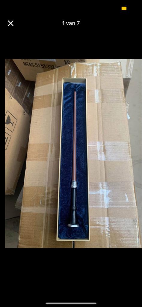 Harry Potter Toverstaf  in luxe doos, Verzamelen, Harry Potter, Nieuw, Replica, Ophalen of Verzenden