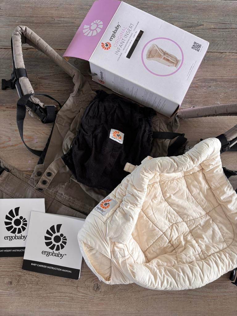Ergobaby draagzak met newborn insert, Kinderen en Baby's, Babydragers en Draagdoeken, Ophalen, Gebruikt, Draagzak, Overige merken