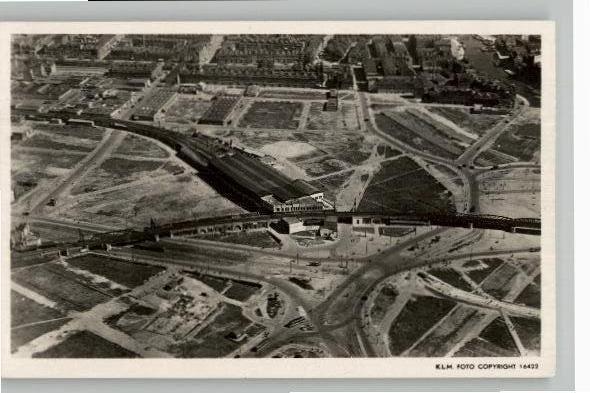 Rotterdam 1946 KLM luchtfoto Hofplein +omgeving, Verzenden, 1940 tot 1960, Ongelopen, Zuid-Holland