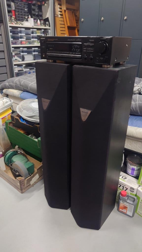 Sony zuil speakers en receiver, Audio, Tv en Foto, Luidsprekers, Ophalen, Gebruikt, Sony, 120 watt of meer