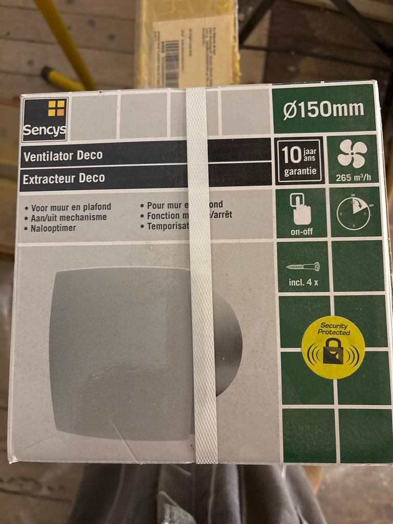 Sencys Ventilator Deco Ø150mm nieuw, Ophalen, Nieuw, Overige