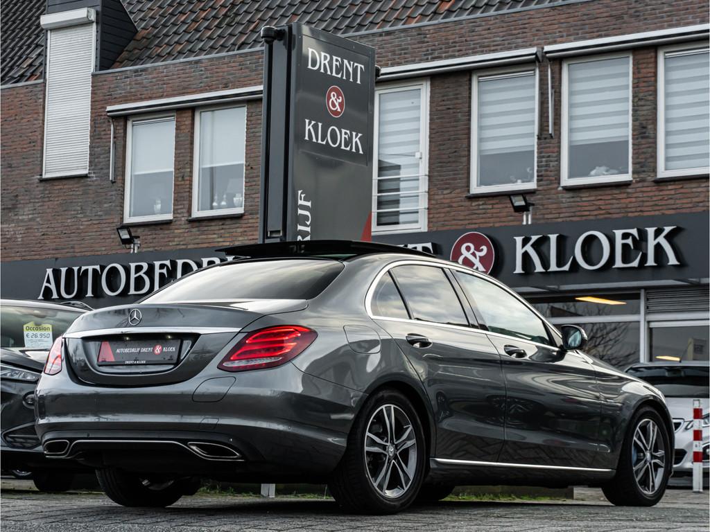 Mercedes-Benz C-Klasse 350 e Lease Edition PANO 360 CAMERA T, Automaat, Achterwielaandrijving, Gebruikt, Leder en Stof
