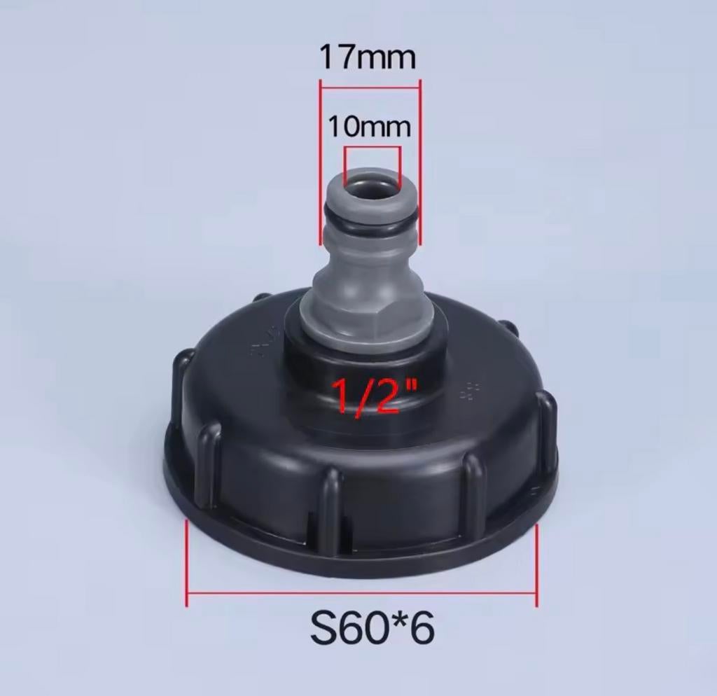 IBC adapter t.b.v. aansluiten (tuin)slang op regenton, Ophalen of Verzenden, Nieuw