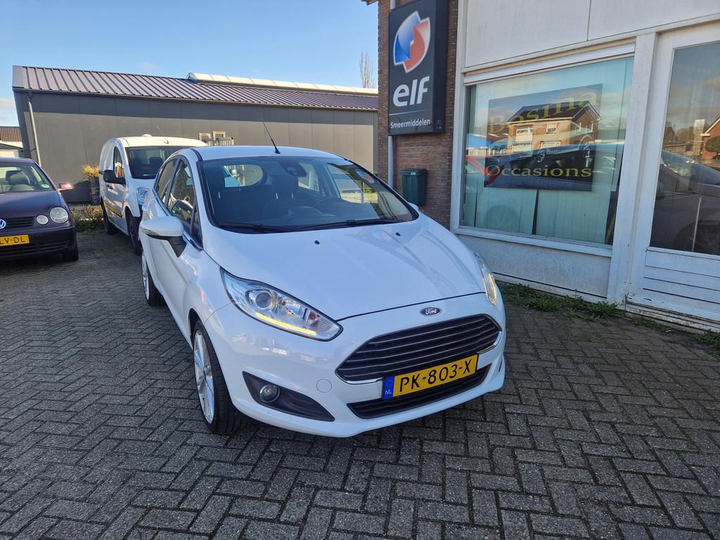 Ford Fiesta 1.0i "Titanium" Automaat - Navi - Clima - Apk 09, Euro 5, Wit, Bedrijf, Grijs