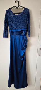 Elegante blauwe feestjurk / galajurk met kant, Kleding | Dames, Maat 38/40 (M), Galajurk, Blauw, Ophalen of Verzenden