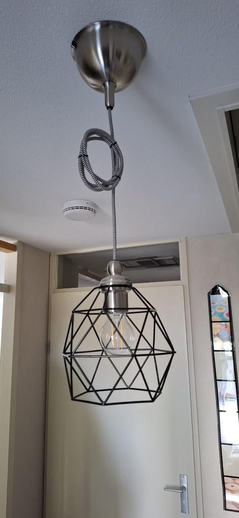 Ikea Brunsta lampenkap en RVS pendel, Overige kleuren, Ophalen of Verzenden, Zo goed als nieuw, Minder dan 25 cm