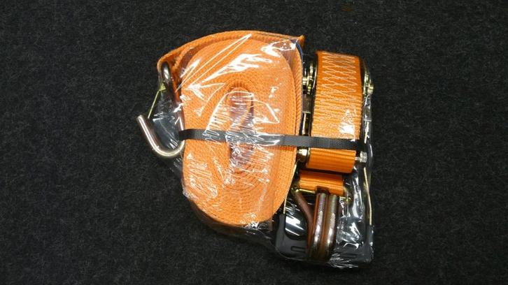 Spanband oranje met ratel 5000kg / 7,3 meter, Hobby en Vrije tijd, Overige Hobby en Vrije tijd, Nieuw, Ophalen