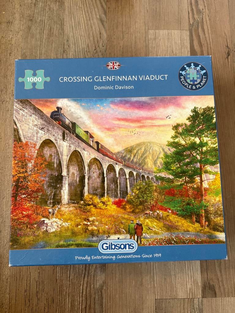 Legpuzzel Crossing Glenfinnan Viaduct 1000 stukjes, Hobby en Vrije tijd, Ophalen, 500 t/m 1500 stukjes, Gebruikt, Legpuzzel
