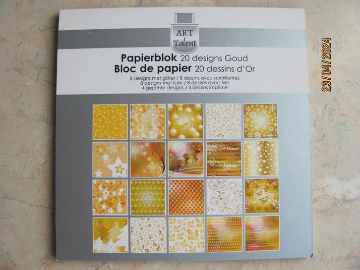 NIEUWSTAAT 20 designs PAPIERBLOK paperpad CHRISTMAS papier, Hobby en Vrije tijd, Scrapbooking, Zo goed als nieuw, Papier of Karton